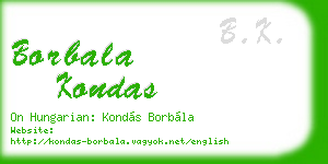borbala kondas business card
